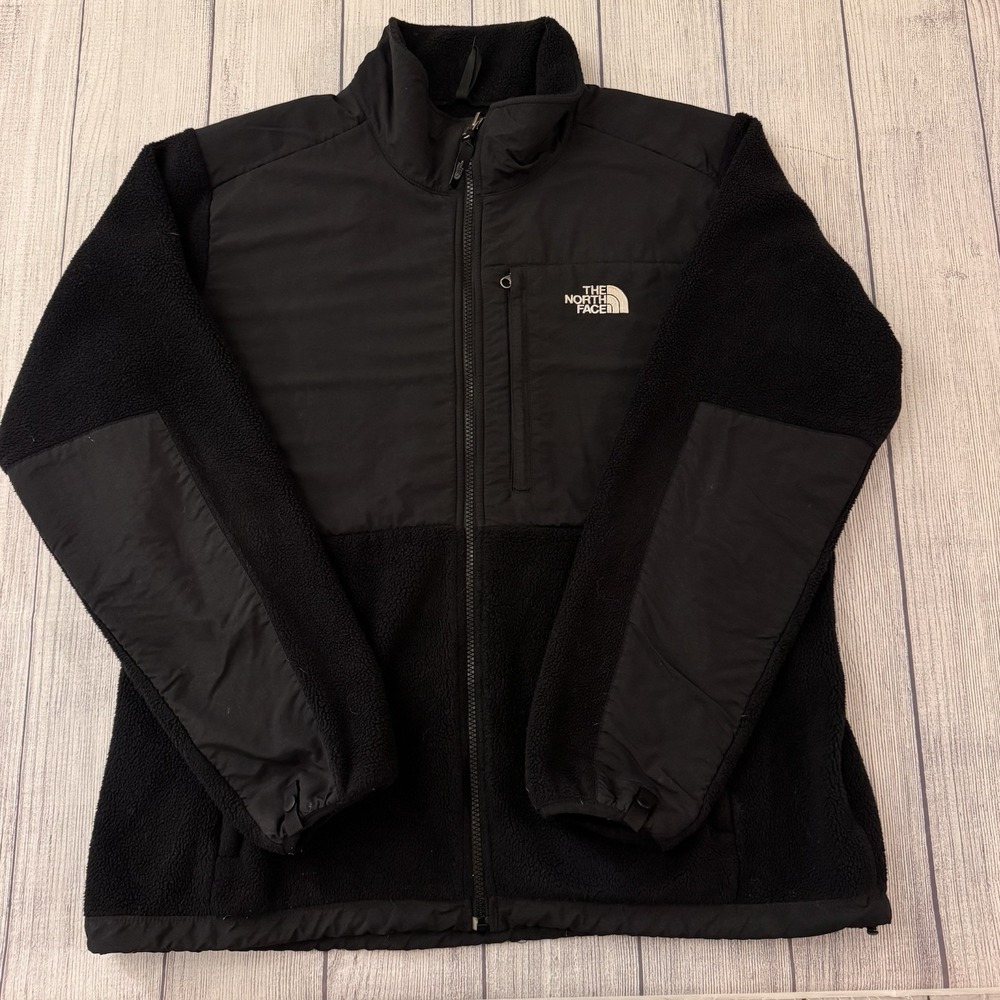 The North Face Polartec Fleece Jacket Women's XL Black Full Zip Outdoor Coat